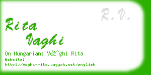 rita vaghi business card